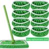 5/10Pcs Green/Gray Mop Cloth, Reusable, Washable Ultra-Fine Fiber, With White Color, Suitable For Hardwood Tile Flooring
