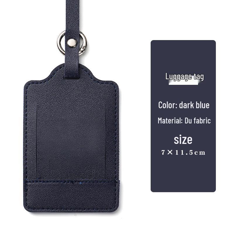 

Настраиваемая багажная бирка из ПУ кожи с логотипом темно-синий
