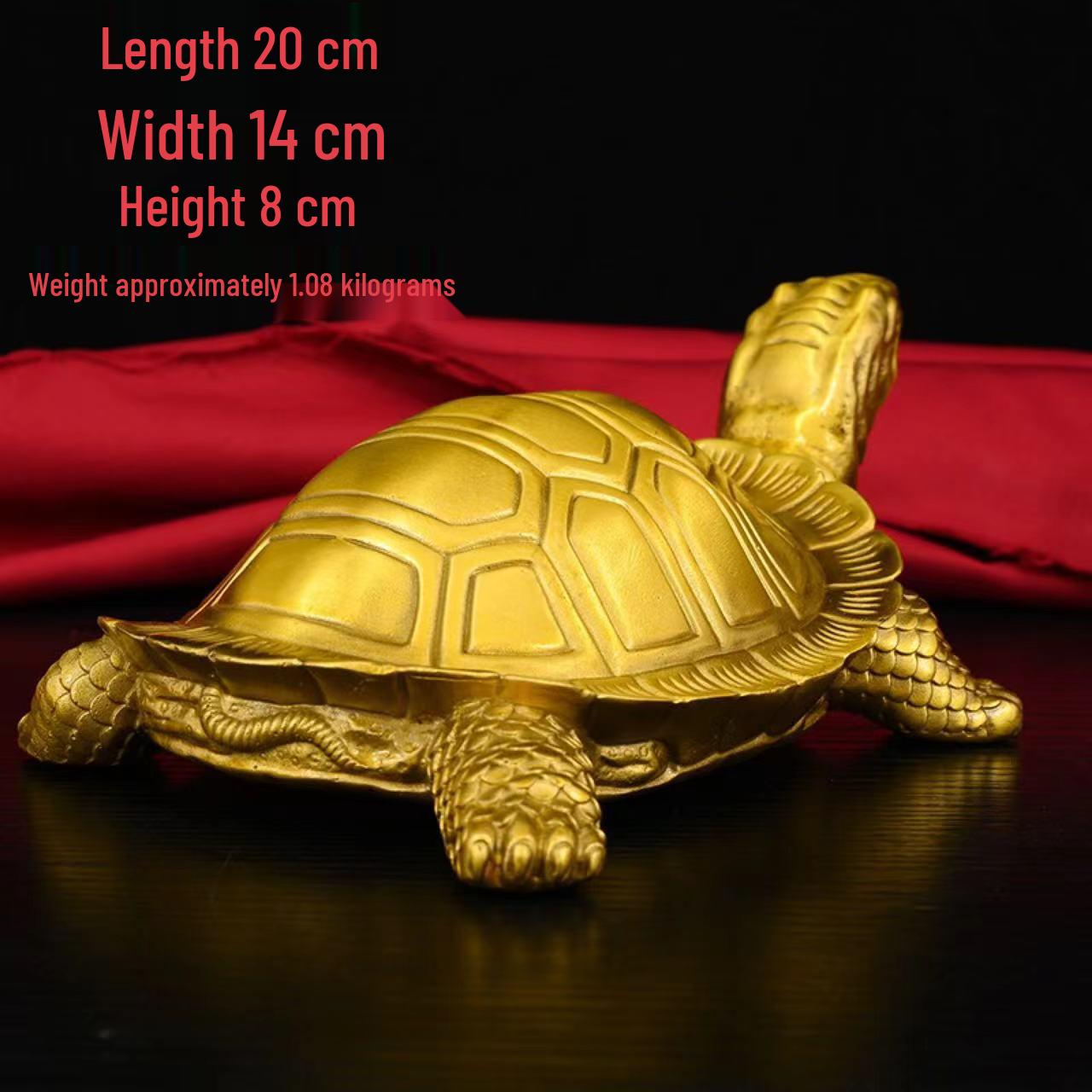 

Golden Brass Turtle Figurine - Copper Home & Office Decoration & Creative Gift
