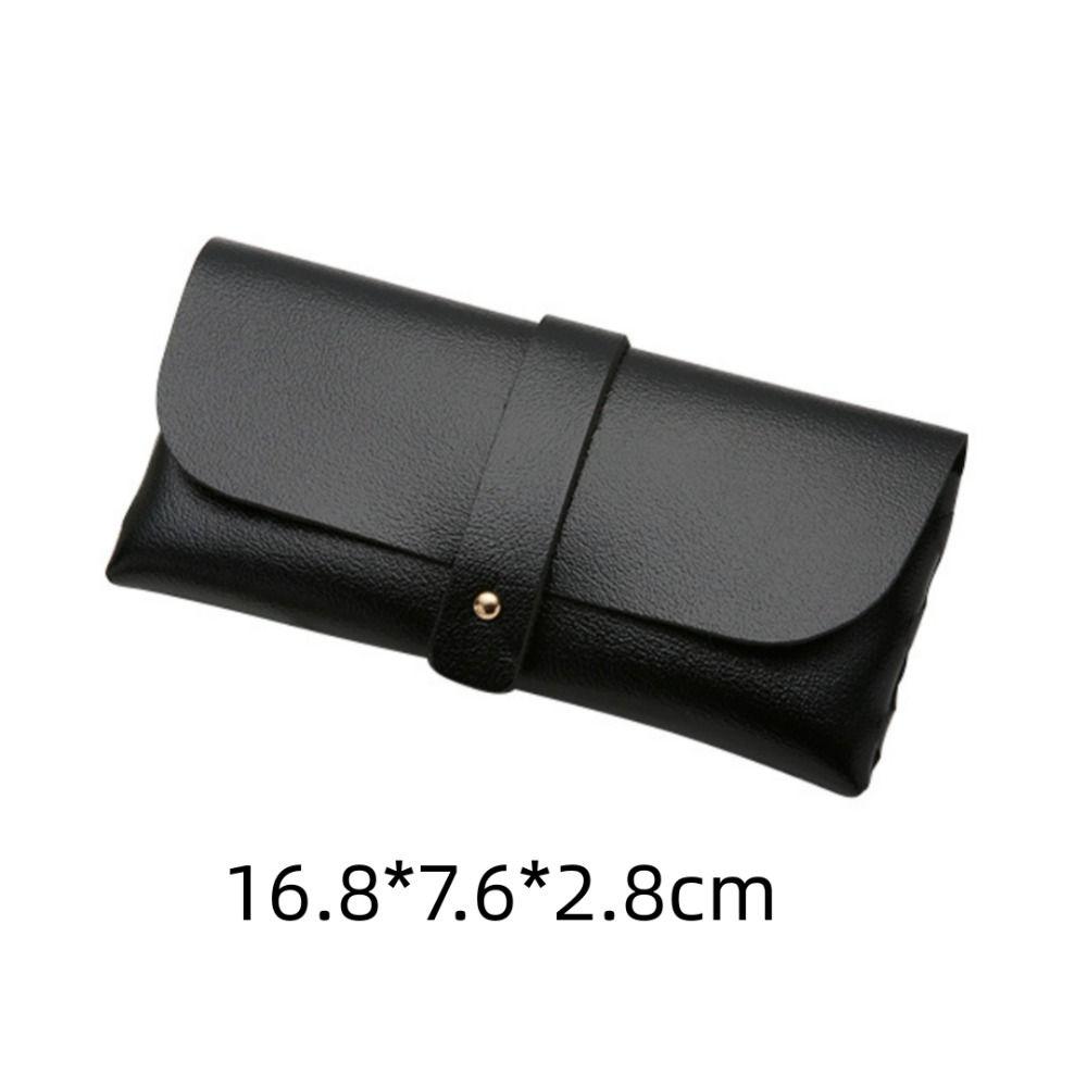 New Handmade Glasses Case Soft Cover Bag PU Leather Glasses Box Lightweight Buckle Clamshell Spectacle Case Women Men