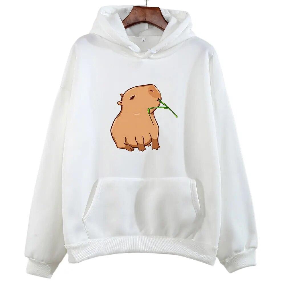 Printed Hooded Youth Kawaii Cartoon Top Sweatshirt Unisex Fashion Harajuku Pattern Hooded Pullover for Men and Women