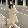 French High-End Ruffled Long Sleeve Dress Women's Autumn Stylish High-Waist Long Dress