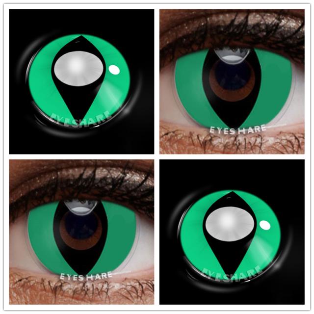 Eyeshare 1 pár barevných kontaktních čoček pro oči Anime Cosplay barevné čočky Halloween Crazy čočky Eye Beauty Makeup Lenses