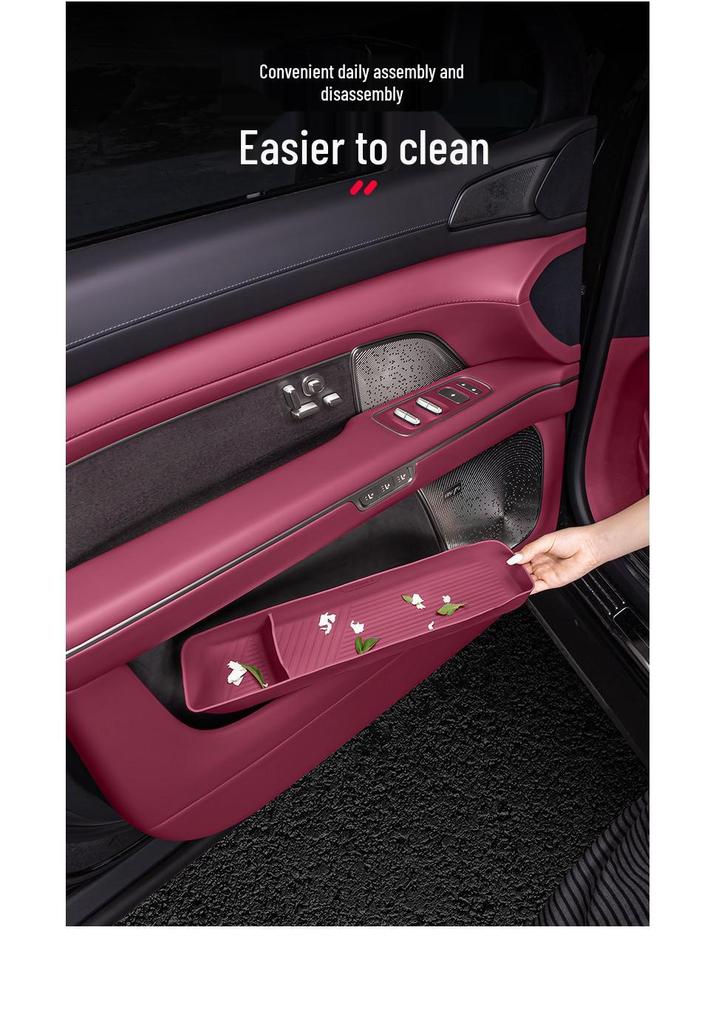 NIO ES8 Car Door Storage Box: Silicone Protection & Interior Decoration Set for 26 Models