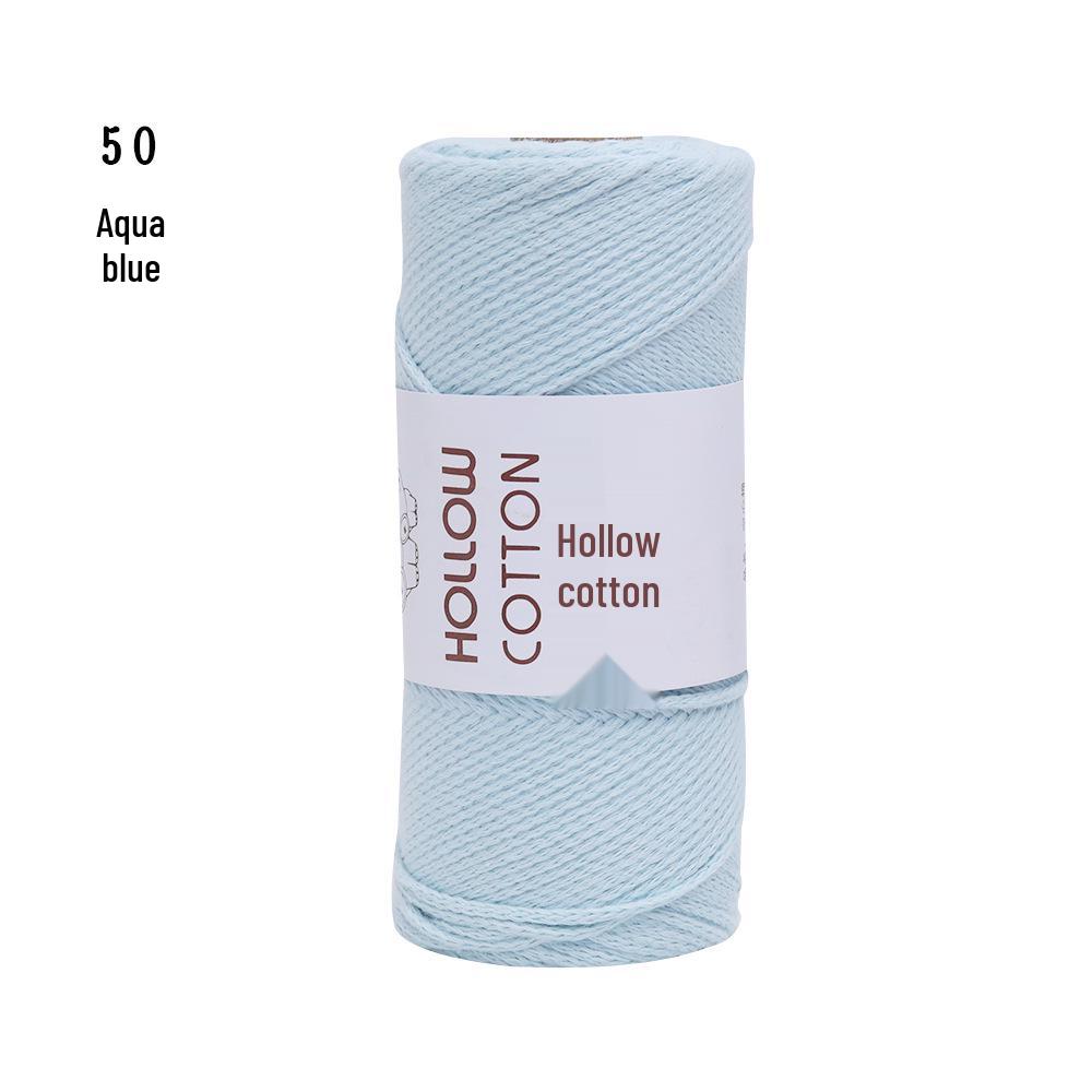 2mm Hollow Pure Cotton Scarf & Bag Yarn for DIY Crochet and Handwoven Projects