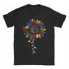 Unisex Unisex Rainbow Sunflower Love Is Love T Shirts Lgbt Gay Lesbian Pride Cotton Tops Unique Round Neck Tees Adult Tshirt