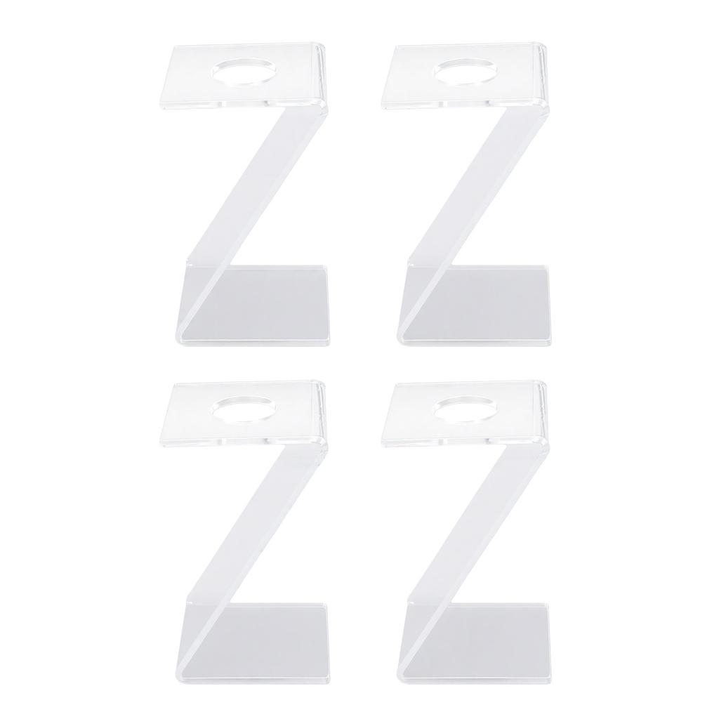 4 Pcs Acrylic Baseball Stand Holder Z Shaped Transparent Baseball Display Holder Table Decoration