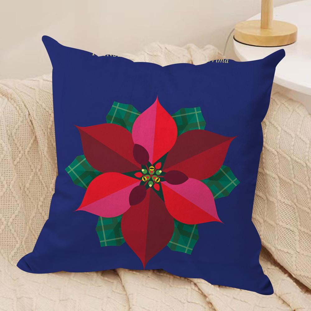 Flower Art Simple Cushion Cover Silky Short Plush DoubleSided Printed Pillow Case for Sofa All Seasons Home Decor Gift
