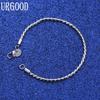 925 Sterling Silver Fashion Jewelry 4mm Twisted Rope Chain Bracelet