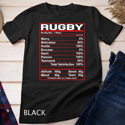 Lustiges Rugby-Ernährung Fakten Spieler T-Shirt