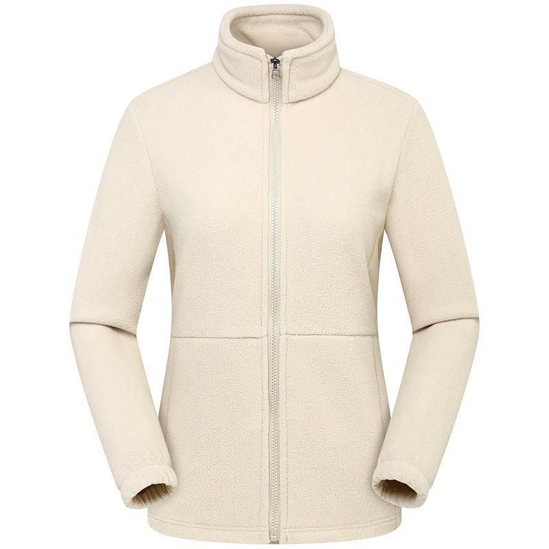 Outdoor Fleece Jacket for Men & Women - Thick Warm Polar Fleece Cardigan with Optional Logo for Autumn/Winter.