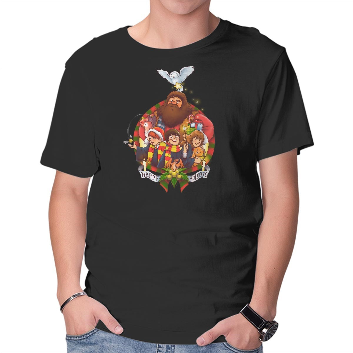Unisex Crew Neck T-Shirt Magical Holidays Graphic Short Sleeve Casual Tee XXXXL