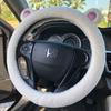 Short Plush Steering Wheel Cover Kawaii Winter Warm Car Handle Cover Anti-skid Cartoon Cute Cat Ear Steering Cover Pink Gift