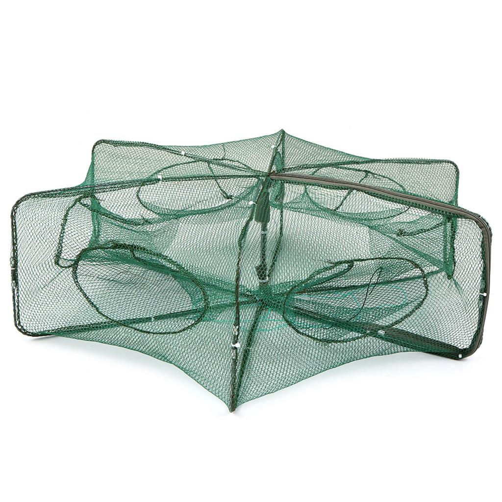 Foldable Fishing Net   6 Hole Fishing Net Shrimp Cage Trap Minnow Crab Baits Mesh Trap Net