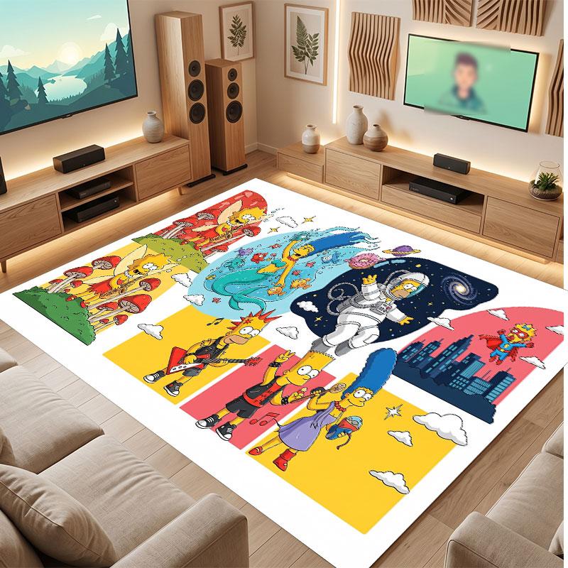 The Simpsons Rug Soft Thick Non Slip Floor Carpet for Bedroom Living Room Home Decor