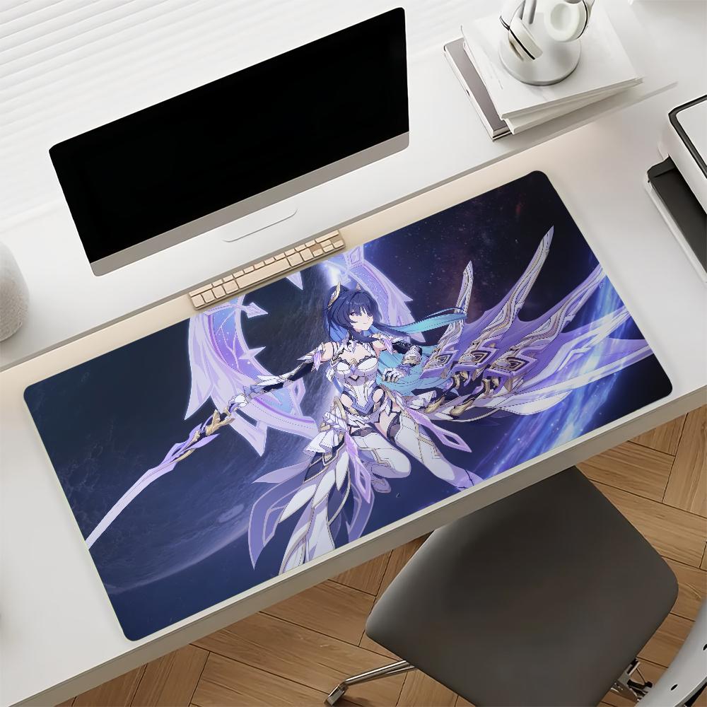 Honkai Impact 3 Raiden Mei Large Gaming Mouse Pad Nonslip Rubber Base Xxl Deskmat For Laptop Pc Gamer Home Office Decor