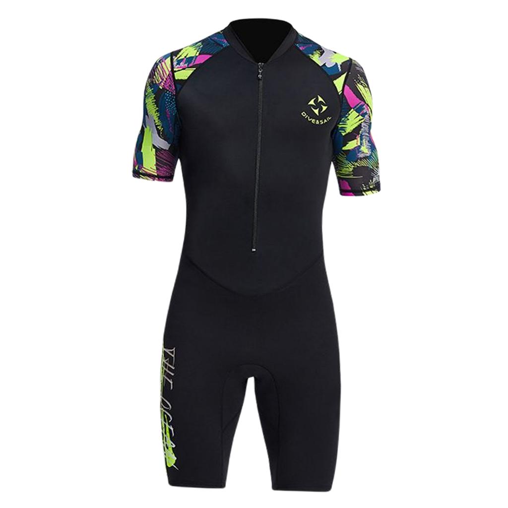 Neoprenanzug 1,5 mm Tauchanzug UV-Schutz Warmhalten Shorty für Tauchen Surfen Speerfischen Sport Badeanzug