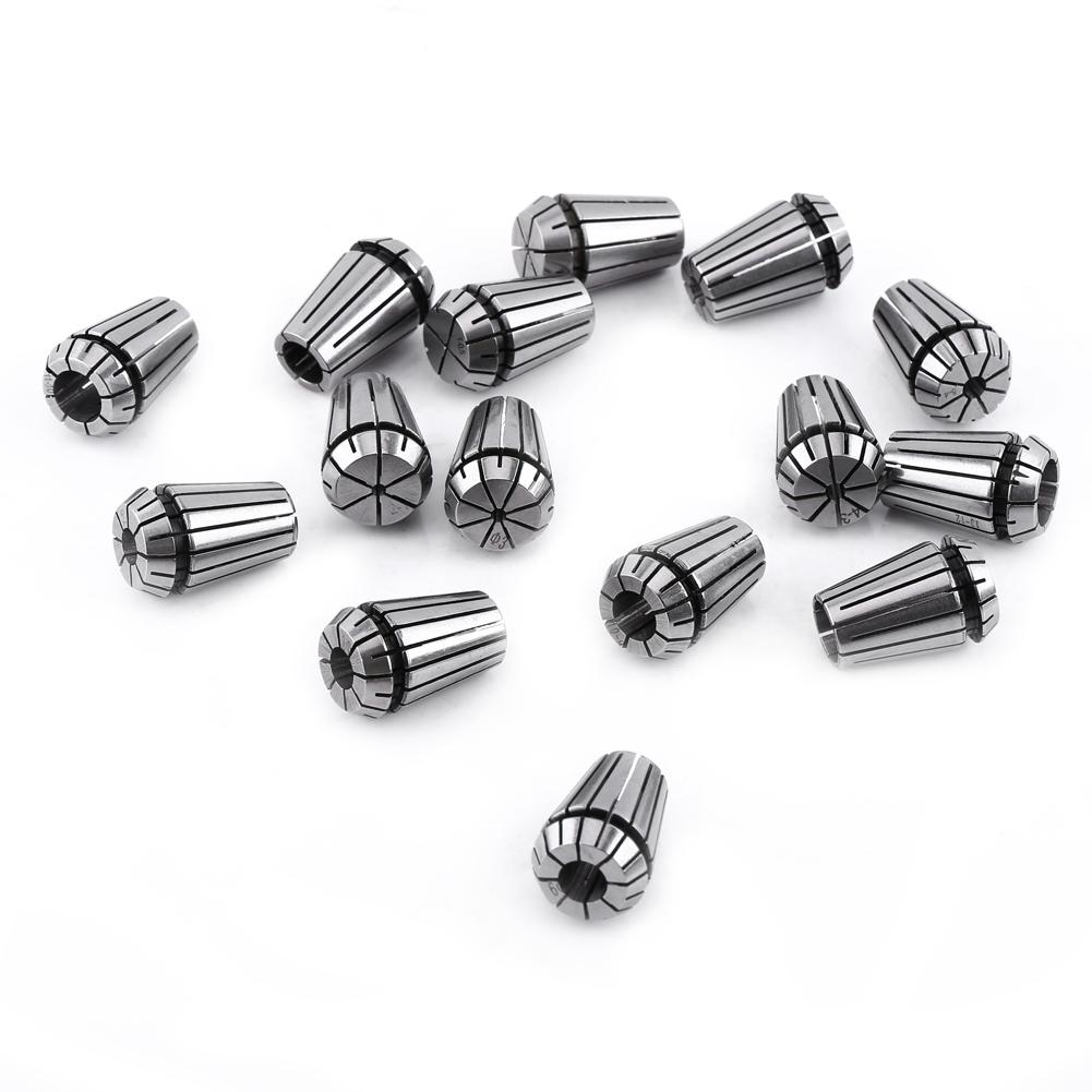 15Pcs ER20 Spring Collet Set for CNC Engraving Machine and Milling Lathe Tool 1‑13mm