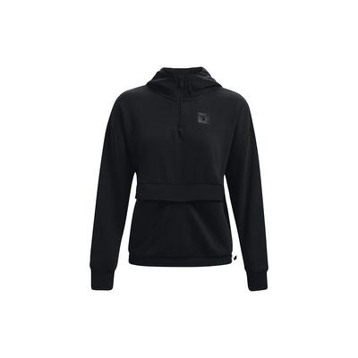 Johnson 1/4 Casual Fleece Zip Sports Hoodie Women Hoodies Black 1368798-001