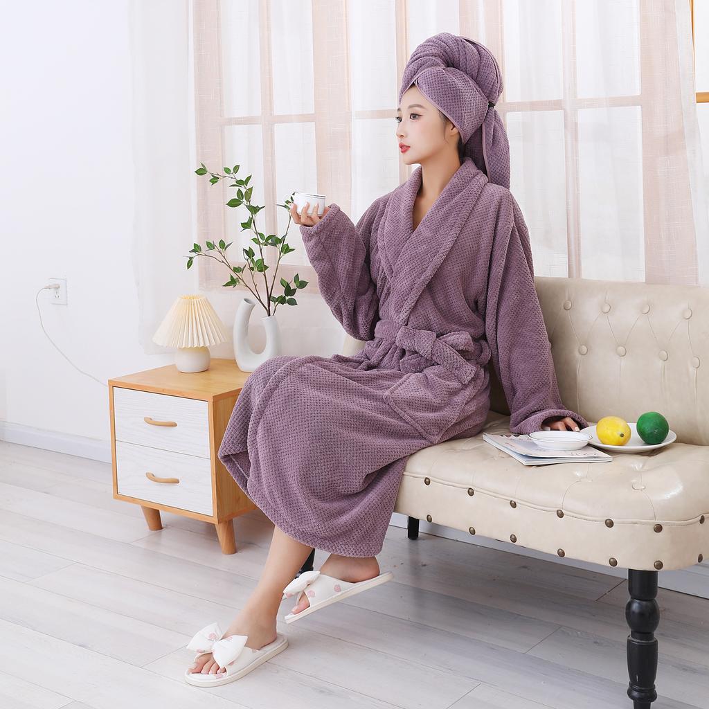 Women's Bath Skirt Coral Velvet Can Wear Soft Absorbent and Hairless Bath Towel Sling Household Bath Skirt