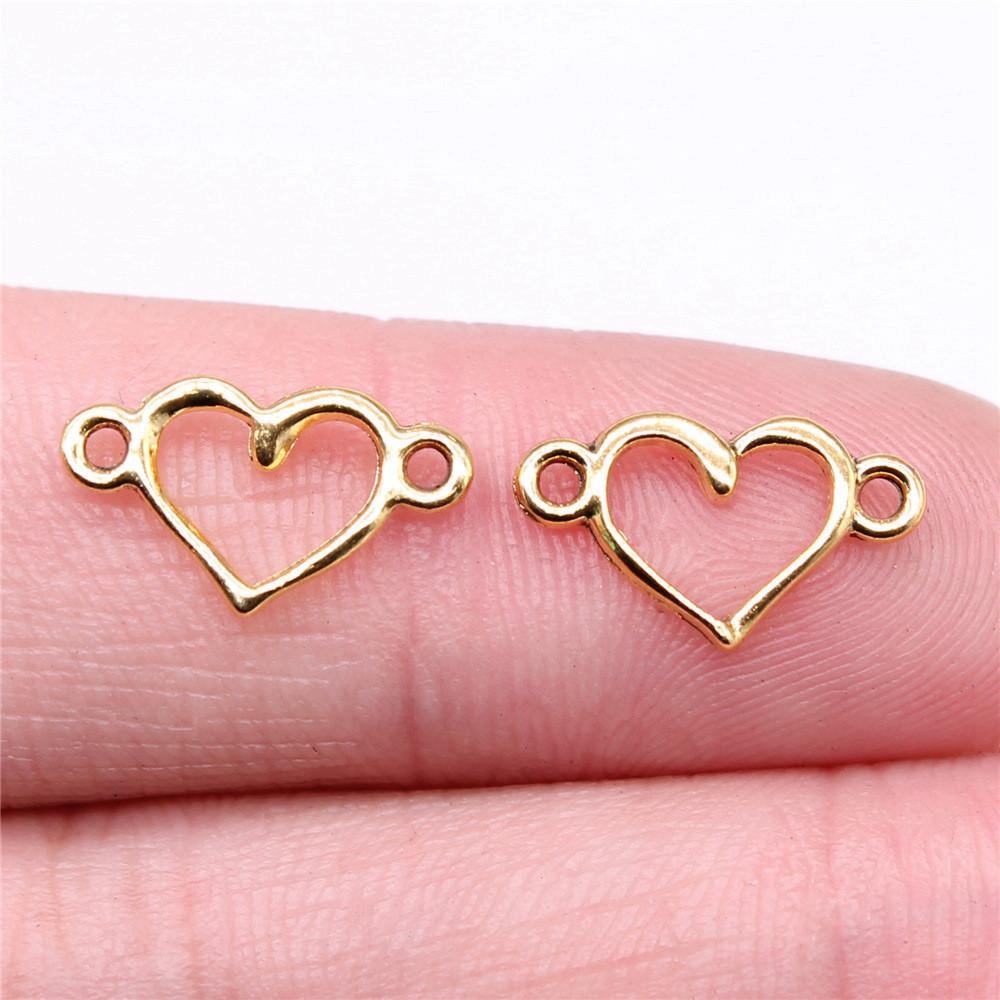 Heart Connectors Love Symbol Antique Bronze Zinc Alloy Jewelry Making DIY Jewelry Making Style Pendant Connectors