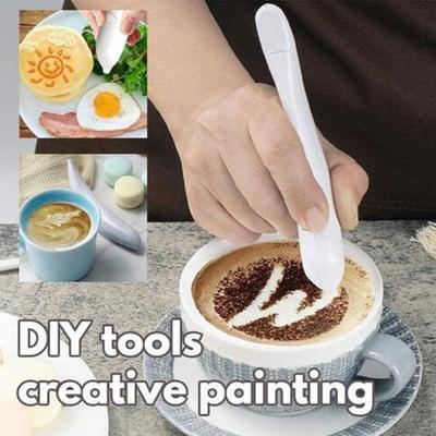 DIY elektrické kávové pero, pero na latte art pro skořicové koláče, dezerty s cukrem, jemným mletím kávy, koření, kávové příslušenství, barista