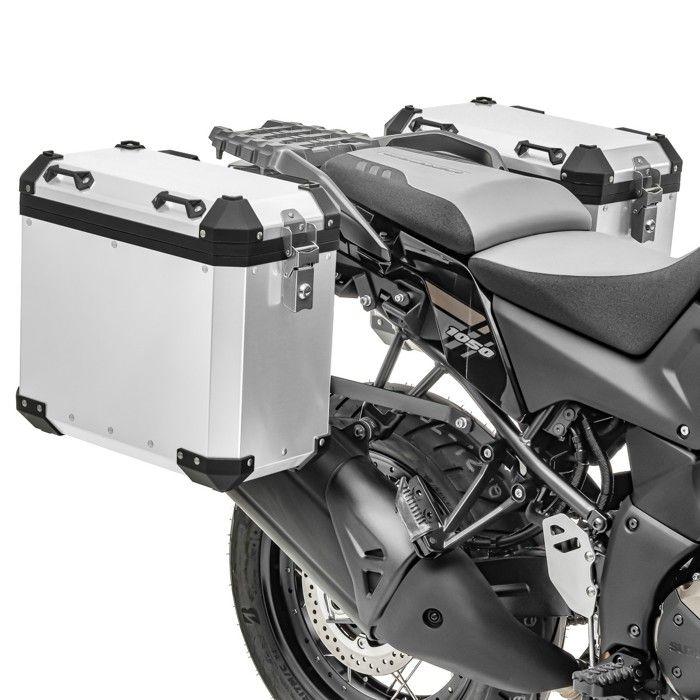 Aluminium-Seitenkoffer für Suzuki V-Strom 1050 / XT 20-25 GX38-45 silber