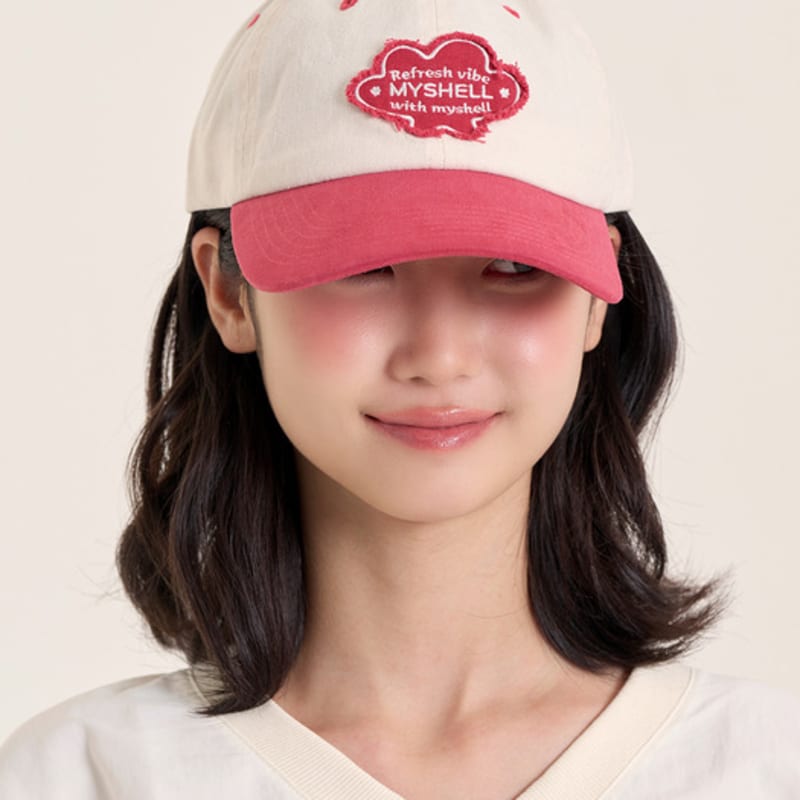 

My Shell Applique Two-Tone Peach Ball Cap_20212CP (3 Colors) YELLOW
