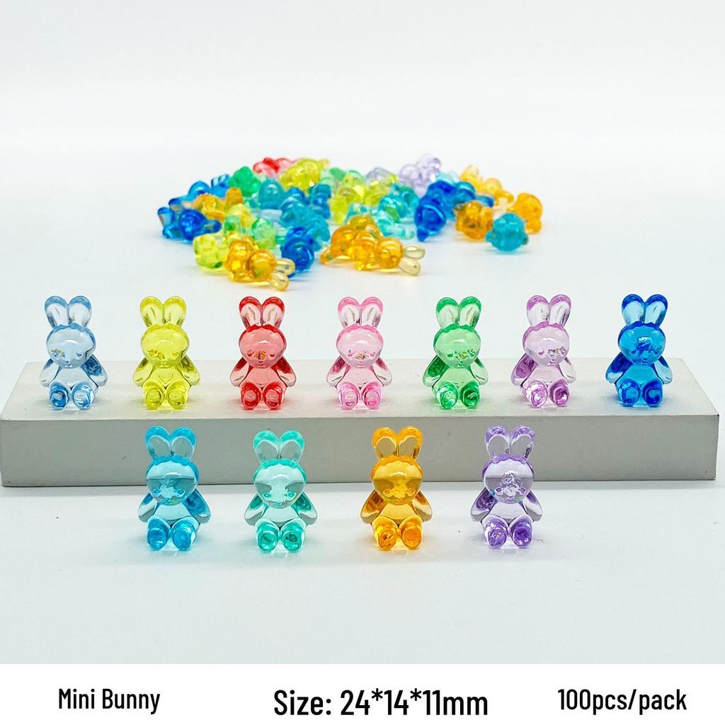 Luminous Cute Animal Mini Ornaments: Turtle, Bear, Rabbit - Handmade Glowing Accessories