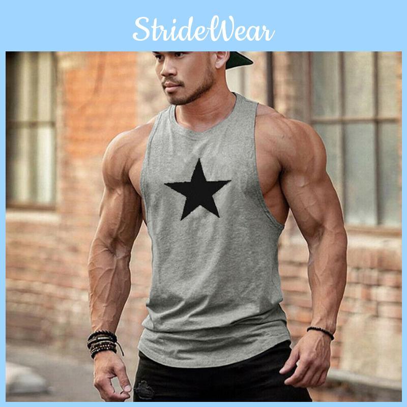 Classic Men Bodybuilding Stringer Tank Top Gym Workout Tee Vest Sleeveless Muscle Shirt For All Seasons