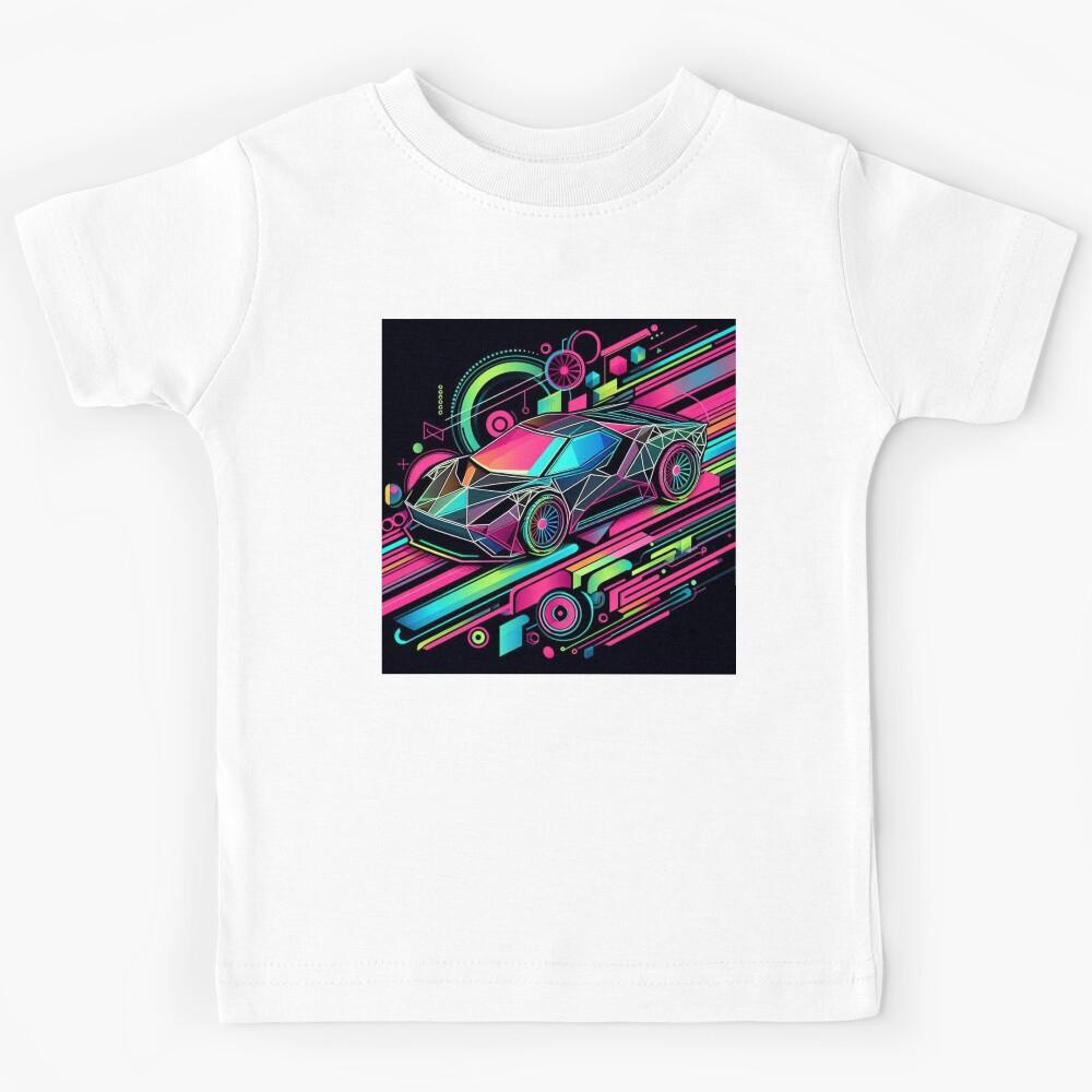 Colorful geometric sport car Kids T-Shirt 110