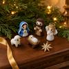 1 Set Doe-het-zelf Kerststal Kralenpakket, Geboorte van Jezus Knutselpakket voor Beginners Volwassenen, Handgemaakte 3D Kralenwerk Decoratieset, Religieus Cadeau voor Christenen