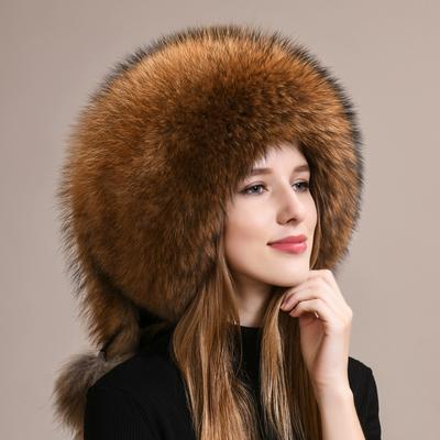 Fuchs pelz hut frauen winter ohr schutz warme pelz mode nordosten mongolischen hut voller pelz hut frauen winter