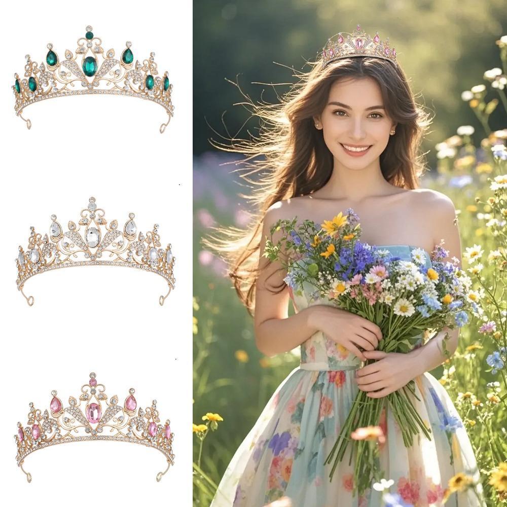 Alloy Crystal Headband Adjustable Wedding Hair Accessory Bridal Tiara Crown Princess Cosplay