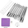 12Pcs Leathercraft Punching Tools Snap Setter for Rivet Button Install Leather