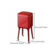 Trash Can with Legs and Wheels Slim Space-Saving for Kitchen