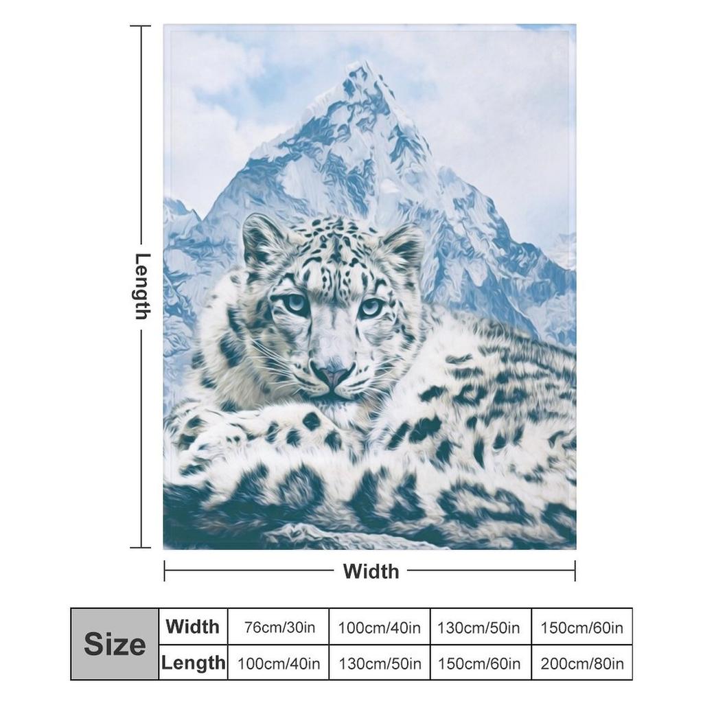 Śnieżny Leopard Nad Górami Koc Polarowy Modny Sofy sofa rozkładana dekoracyjny Koce