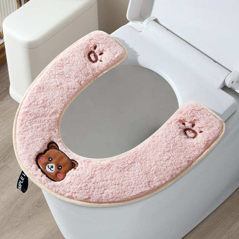 2025 All-Season Plush Toilet Seat Cushion: Universal, Thickened, Velcro Pad for Winter Comfort