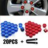 20PCS 21/19/17mm Car Wheel Nut Caps Protection Covers Caps Anti-Rust Auto Hub Screw Cover Car Tyre Nut Bolt Exterior