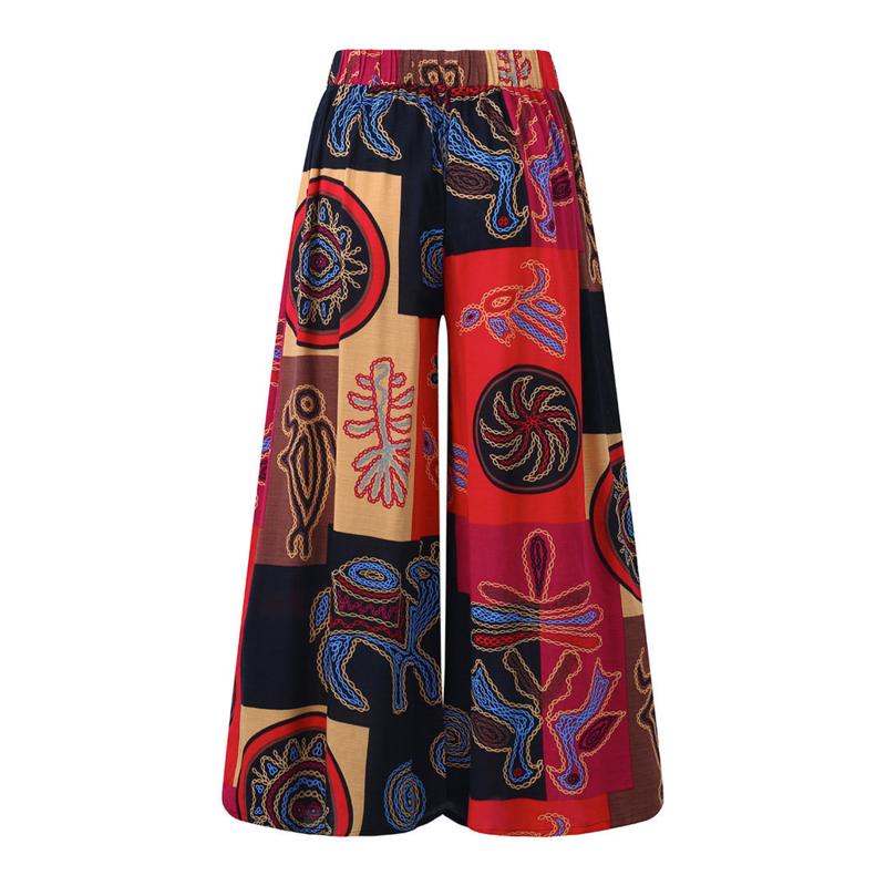Ethnic Style Wide-leg Pants Women's Yoga Harem Pants Gypsy Hippie Thai Bohemian Palace Pants Waist Aladdin Women's Pants