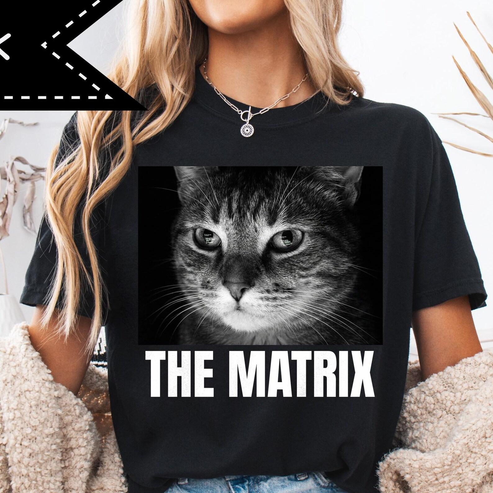 The Matrix Cat Meme Tee, Neurodivergent Cat T-shirt, ADHD Sensory Humor Tee, Vintage Y2K Grunge Graphic Tee 2XL