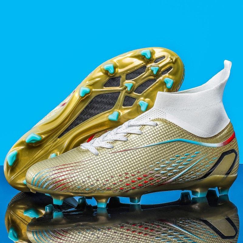 X2308 Football Shoes Men's High-top Spikes and Broken Nails Student Grass Game Training Shoes