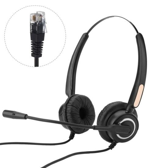 H500D 2.5mm/Dual 3.5mm/RJ9/USB Headset Noise Cancelling Call Center Headphone