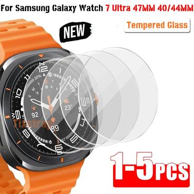 1-5Pcs Tempered Glass for Samsung Galaxy Watch 7 Ultra Watch7 40 44 SmartWatch Screen Protector Protective Glass Easy To Install