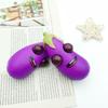 Eye-Popping Eggplant Squeeze Toy Funny Stress Relief Toy Squeeze Fidget Toy Imitation Vegetables Boredom Relief Toy Kids Adults Gift Prop