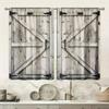 Retro Wooden Door Pattern Printed Curtains Christmas Decorations Bedroom Living Room Home Decoration Curtain For Area Made Of Polyester