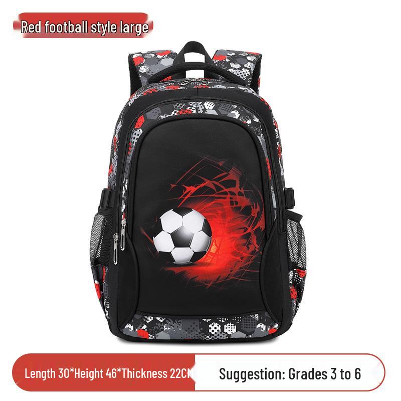 Large Capacity Cartoon Football Backpack for Primary Students - Durable, Multi-Compartment Schoolbag