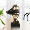 New Silence Is Gold Abstract Art Statue Ornaments Human Face Entrance Home Resin Craft Wine Cabinet Decorative Furnishings