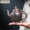 430ml Yixing Purple Clay Teapot Handmade Phoenix Pot Raw Ore Wood-fired Porcelain Mud Tea Maker Kettle With Strainer Zisha Tea