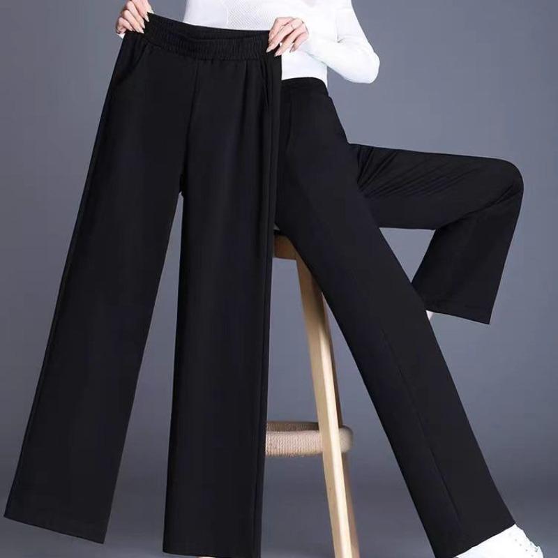Spring Autumn New Style Small High Waisted Wide Leg Pants New Style Pants Women's Drapey Casual Straight Pants